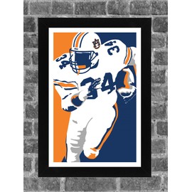 Auburn Tigers Bo Jackson Portrait Sports Print Art 11x17