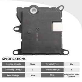 VIPCAR 604-203 Heater Blend Door Actuator for Ford 1999-2007 F250/F350 Super Duty, 1999-2007 F450/F550, 1999-2003 Windstar, 2004-2005 Excursion, w/MANUAL Temperature Control
