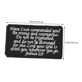 Operitacx 4stücke Bibelvers Design Aufnäher Schwarzer Und Weißer Stickpatch Für Kleidung Taschen Und Diy Projekte Dekorativ Und Praktisch