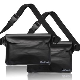 DanYee Waterproof Pouch, Completely Waterproof, Waterproof Case, Set of 2, IPX8 Certified, Triple Chuck, PVC Material, For Beaches, Pools, Fishing, Motorcycles, Waist Bag, Waterproof Pack, Portable