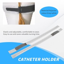 Aswalling 2Pcs Catheter Fixator Elastic Comfortable External Urine Bag Leg Holder Strap Wrap Leg Holder