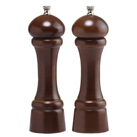 Chef Specialties 8 Inch Windsor Pepper Mill and Salt Mill Set - Walnut - Made in USA