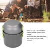 4pcs Camping Pot Kit Multi Layers Anti Scalding Design Camping