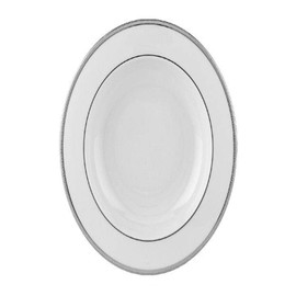 Lenox Tuxedo Platinum Rimmed, Pasta/Soup Bowl, Ivory