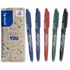 Pilot Frixion Erasable Rollerball 0.7mm Tip, 2 Blue/1 Red/1 Green/1