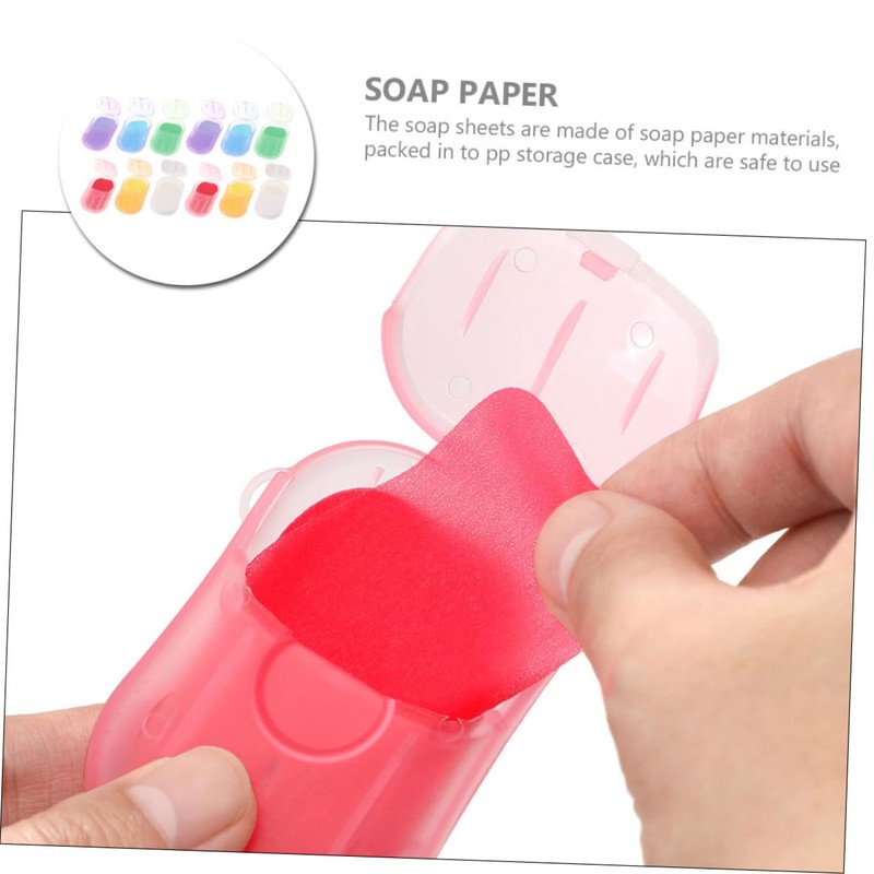 Sosoport Portable Travel Soap Sheets Compact Paper Soap for Hand