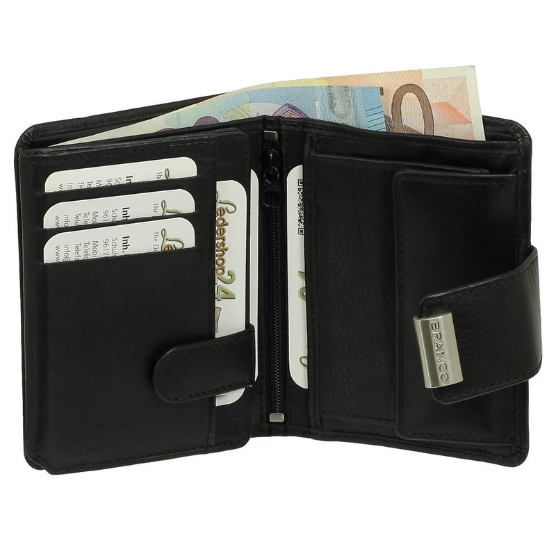 Luxury Leather Ladies Purse Wallet XXL Wallet with Press Stud