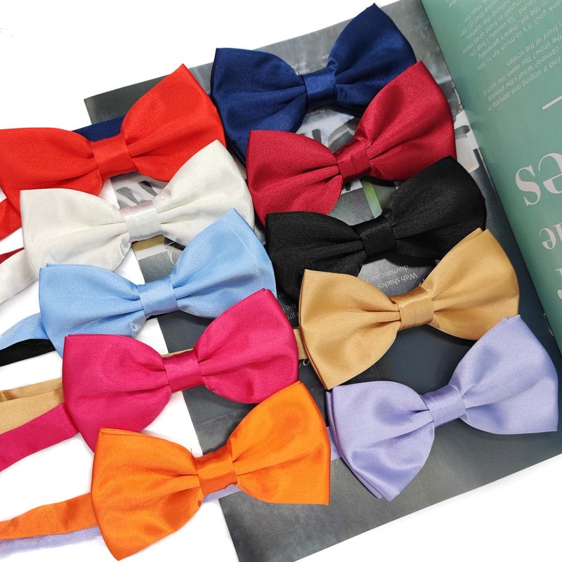 Medsuo Adjustable Bowtie, Men BowtiePre-Tied Bow Tie for Parties (Orange)