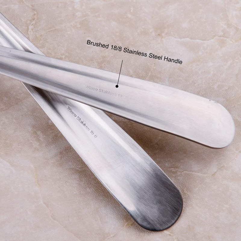 IMEEA Flat Edge Spoon 18/8 Stainless Steel Flat Bottom Serving