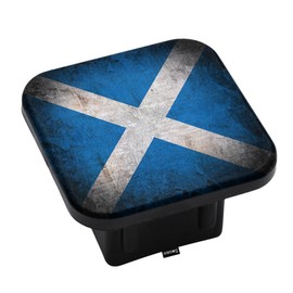 Swono Scotland Flag Rear Hitch Cover Grunge Scotland Flag Blue Car Hitch Receiver Covers, Anti-Loss Rubber Hitch Cover Plug Caps Fits 2 Inch Auto Car Receivers