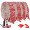 SMITH 1 4 Pack Different Width Red 2mm Rhinestone Crystal