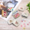 COLLBATH Vintage Tinplate Jewellery Box with Lid, Set of 8,