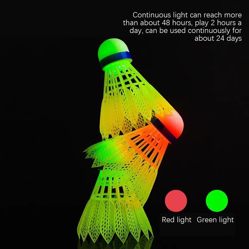 Shuttle Cocks - Light Up Shuttlecock,Wind-Proof Badminton Ball Set of
