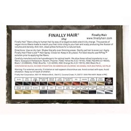 Finally Hair Fibers for Thinning Hair - 100% Undetectable Natural Formula - Completely Conceals Hair Loss in 15 Seconds - 25 Grams Refill Bag (Dark Brown)