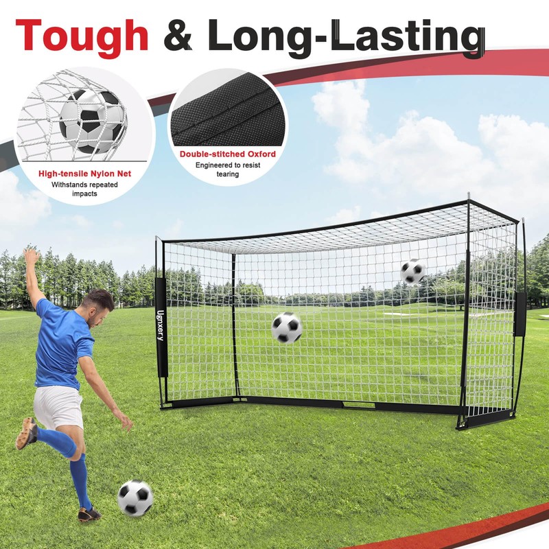 Portable Soccer Goal, Detachable 12x6 FT Soccer Goals Net for