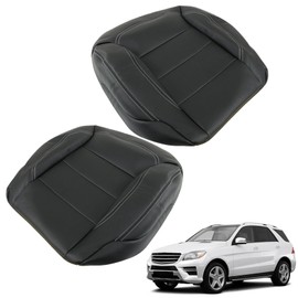 ANTUKO 2Pcs Seat Cover Black Front Leather Bottom Driver Passenger Replacement for 2012-2015 ML250 ML350 ML400 ML500 ML550