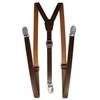 CUFF.JP Leather Clip Suspenders White Black Dark Brown Light Brown,