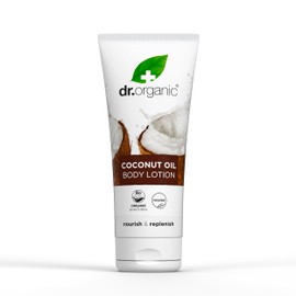 Dr Organic Coconut Oil Lotion, Moisturising, Dry Skin, Mens, Womens, Natural, Vegetarian, Cruelty-Free, Paraben & SLS-Free, Organic, 200ml, Packaging may vary