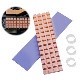 PAVIKE Copper M.2 SSD Heatsink High Heat Dissipation Performance M2 SSD Heatsink M.2 SSD for Cooling and Heat Generation Protection with Thermal Pad M.2 SSD Memory for PC Laptop Cooler with Rubber