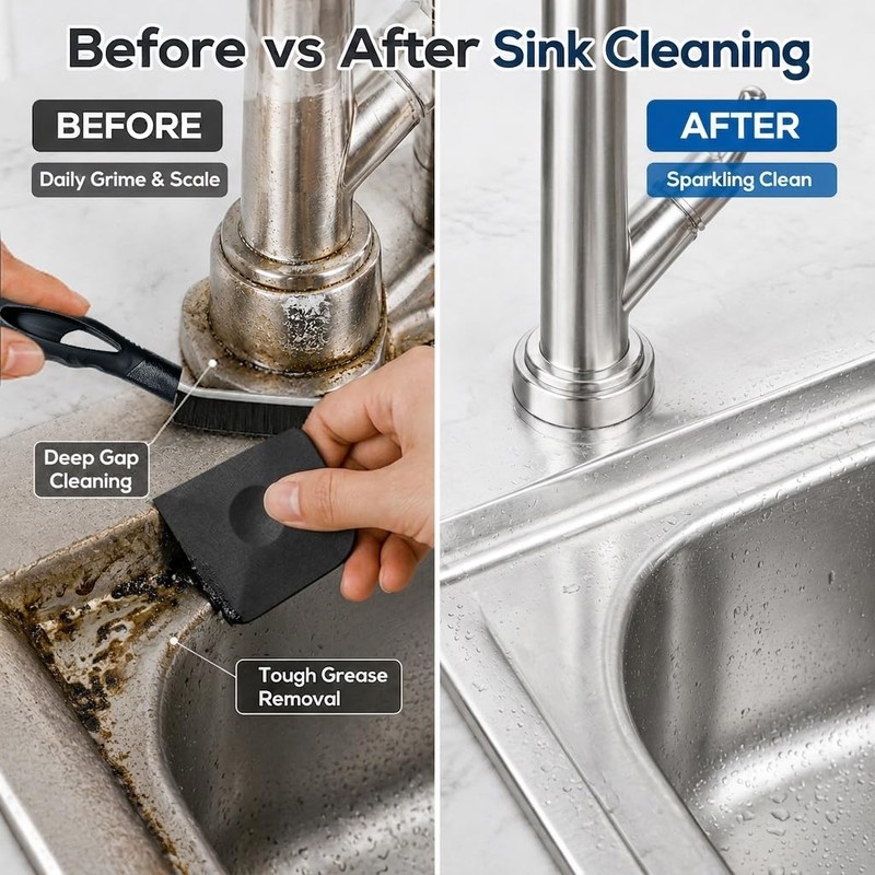 MxTong Sink Cleaning Tool Kitchen Cleaning Brush Kit