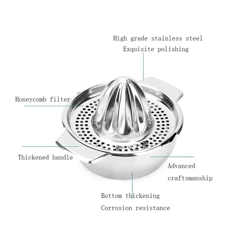 Stainless Steel Lemon Squeezer,Juicer with Bowl Container for Oranges Lemons