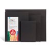 KINGART 880-8 Black 8 Pc. Multi-Size ARTIST CANVAS BOARDS, Gesso