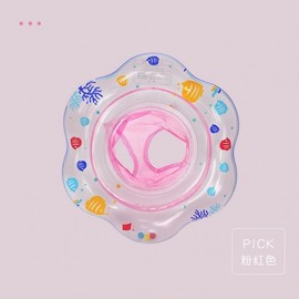 Infant Tube Double Layer Airbag Baby Thick Swimming Ring Seat Transparent lf530 Free Size/Free Size Transparent Pink - Double Airbag Seat 10ea