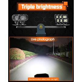 2 pcs LED Pod Lights Flood Light 4 inch Led Driving Light LED Cube Light for Truck ATV UTV SUV Offroad Motorcycle Boat Z4F