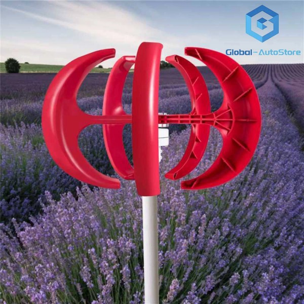 Jumach 400W DC 12V 5-Blade Lantern Wind Turbine Generator Vertical