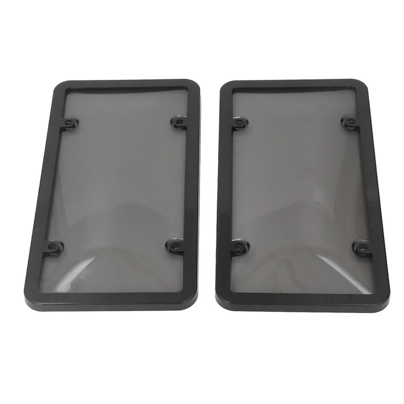 License Plate Frame Cover Set Standard Fit Smoky UV Resistant