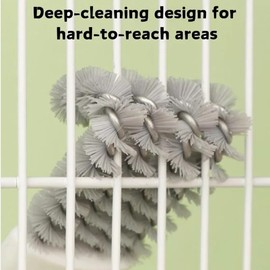 Toolzia Bird Cage Cleaning Brush Set Poop Remover Scrubber Tool for Bird Cages and Perches