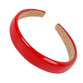 IWOWHERO Solid Color Non-slip PU Leather Headband for Women Wide-brimmed Hair Hoop Fashion Accessory for Daily Wear