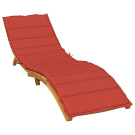 TREATLIFE HOME Enhance Outdoor Comfort with Sun Lounger Cushion, Durable Polyester Fabric, Soft Foam Filling, Melange Red, 78.7" x 23.6" x 1.6"