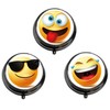 Set of 3 Pill Boxes Funny Faces (Sunglasses, Laughing, Crazy)
