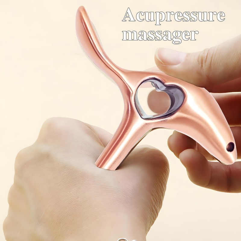 Massage Tools, Manual Massage Tools, Ergonomic Trigger Point Massager, Silver,