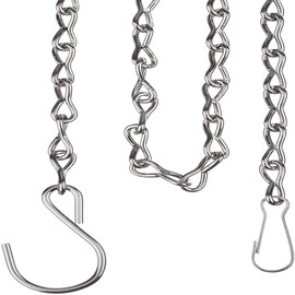 EBOOT 2 Pcs Hanging Chain for Bird Feeders, Planters, Lanterns and Ornaments (Silver,35 Inch)