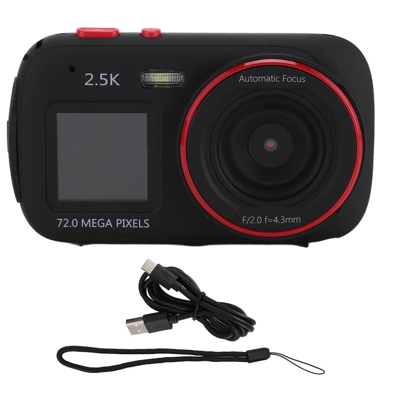 Digital Camera, HD 2.5K Vlogging Camera for YouTube, 72MP Camera