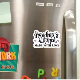 Unbranded Grandma's Kitchen Made With Love Die Cut Glossy Fridge Magnet