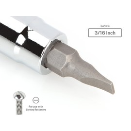 TEKTON 1/4 Inch Drive x 5/16 Inch Slotted Bit Socket | SHB00203
