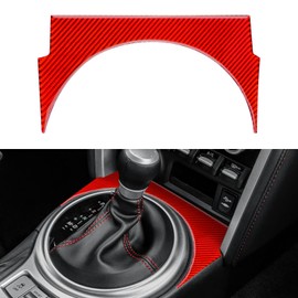 AIRSPEED Subaru BRZ ZC6 Toyota 86 ZN6 Control Gear Box Shift Knob Panel Frame Cover Sticker Carbon Fiber Gearbox Decoration Sticker Interior Trim (Red)