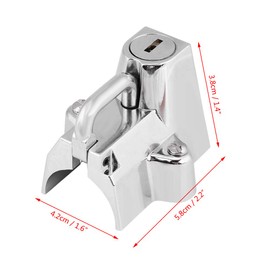 KIMISS Kit de bloqueo de seguridad para casco de motocicleta, para bloqueo de casco de motocicleta Kuryakyn Cruiser 1-1/4 a 1-1/2 4232 (color chapado)