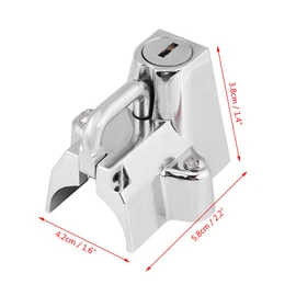 KIMISS Kit de bloqueo de seguridad para casco de motocicleta, para bloqueo de casco de motocicleta Kuryakyn Cruiser 1-1/4 a 1-1/2 4232 (color chapado)