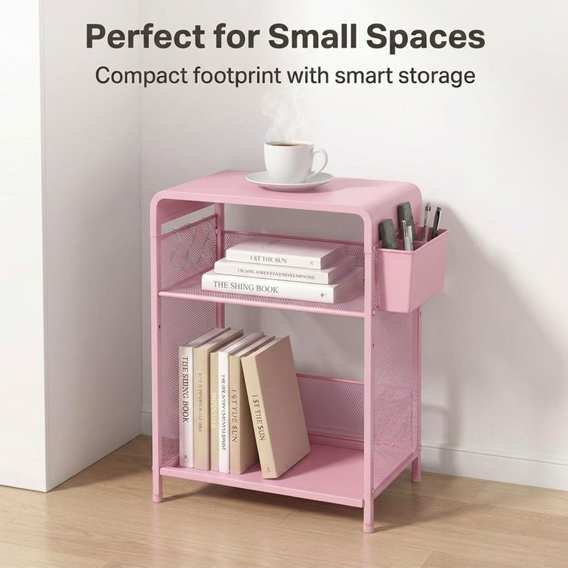 ECOLOVI Small 3 Tier Printer Stand for Under Desk, Height