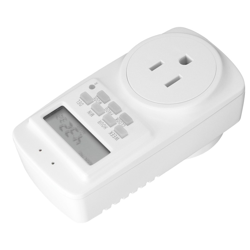 15A Programmable Outlet Timer Socket Automatic Power Off for Home