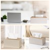Tissue Box Tissue Dispenser Made of PU Leather, 25 x