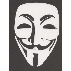 Anonymous Mask Guy Fawkes V for Vendetta Guido Sticker Decal Bumper