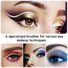 6PCS Eye Makeup Brush Set with Storage Bag, Angled &