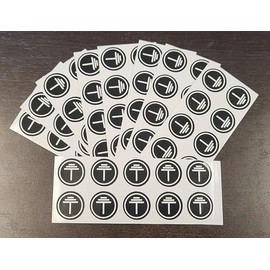 ISO IEC 60417 5019 Safety Protective Earth Protective Ground 5019 Grounding Symbols Stickers Vinyl 0.75 inches 100pk