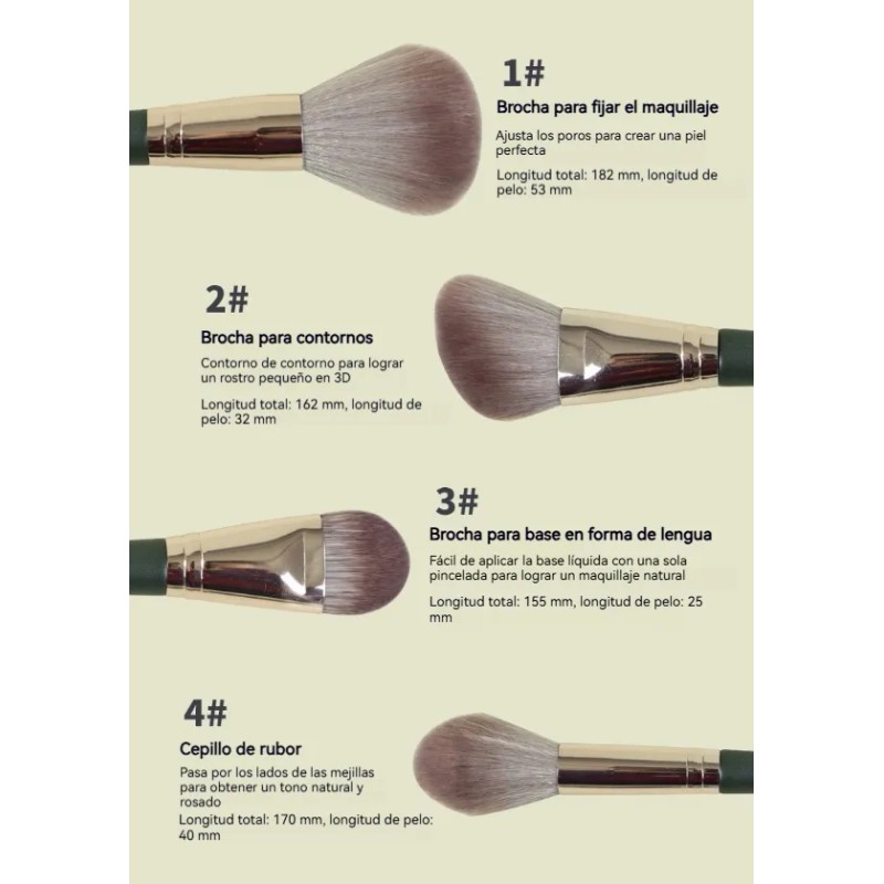 Set De Cilindros Brochas Profesional Beauty Creations Origin