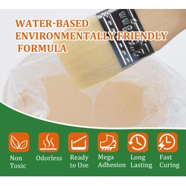 Waterproof Sealant 70oz, Transparent Waterproof Coating for Roof, Floor, Window, Bathroom, Concrete,Wood, Invisible Water Proof Agent＆Foundation Leak Repair Adhesive for Indoor/Outdoor Use Water-Based